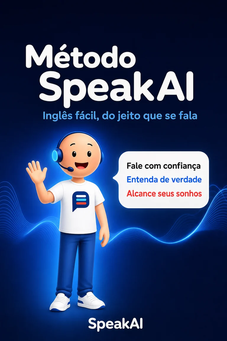 Capa do Método SpeakAI com o Professorzinho