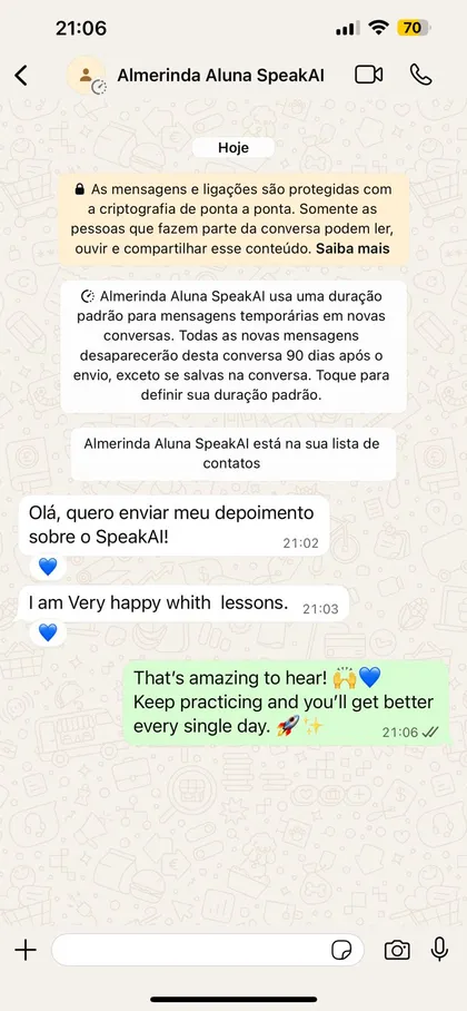 Print do depoimento de Almerinda