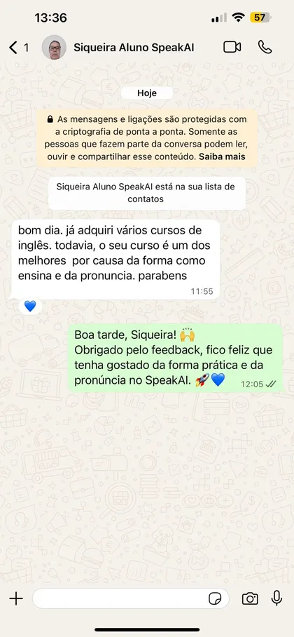 Print do depoimento de Siqueira